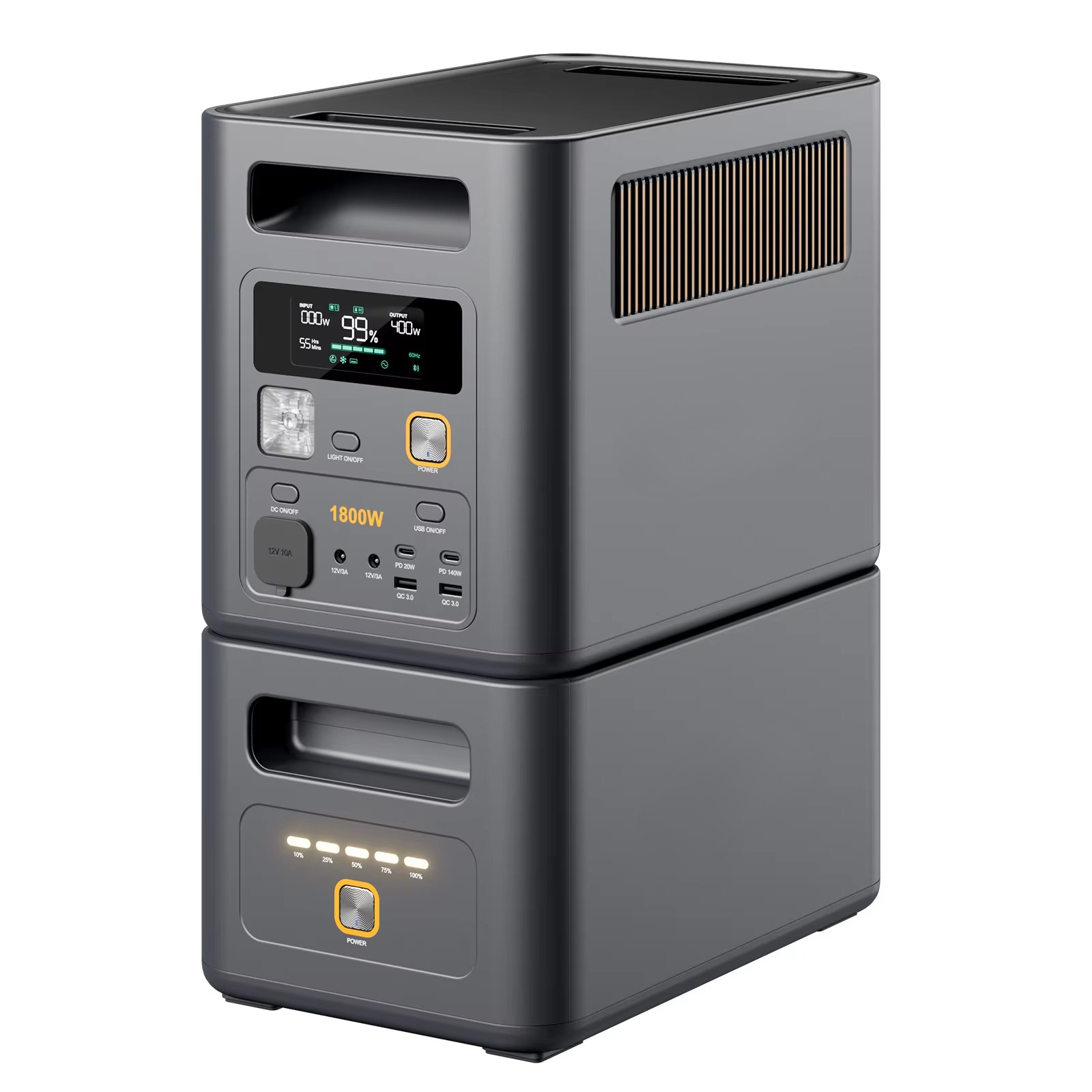 Solar Panel 200W - Nieuw ontwerp 1800W draagbare powerstation met