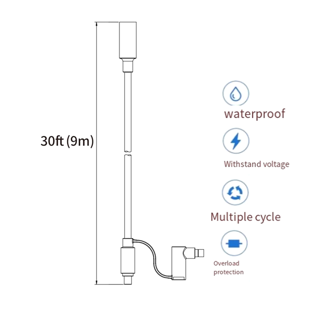 Solar Generator - ABNJ 12AWG Verlengkabel voor Zonnegeneratoren 8mm