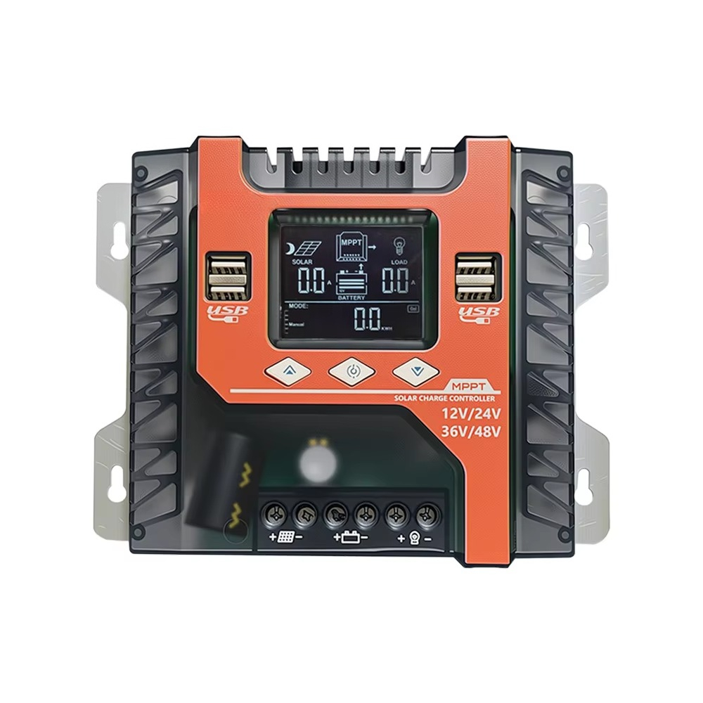 Charge Controller Solar - Automatische MPPT-zonnelader 20A/40A/60A/100A, geschikt voor 12V/24V/36V/48V,
