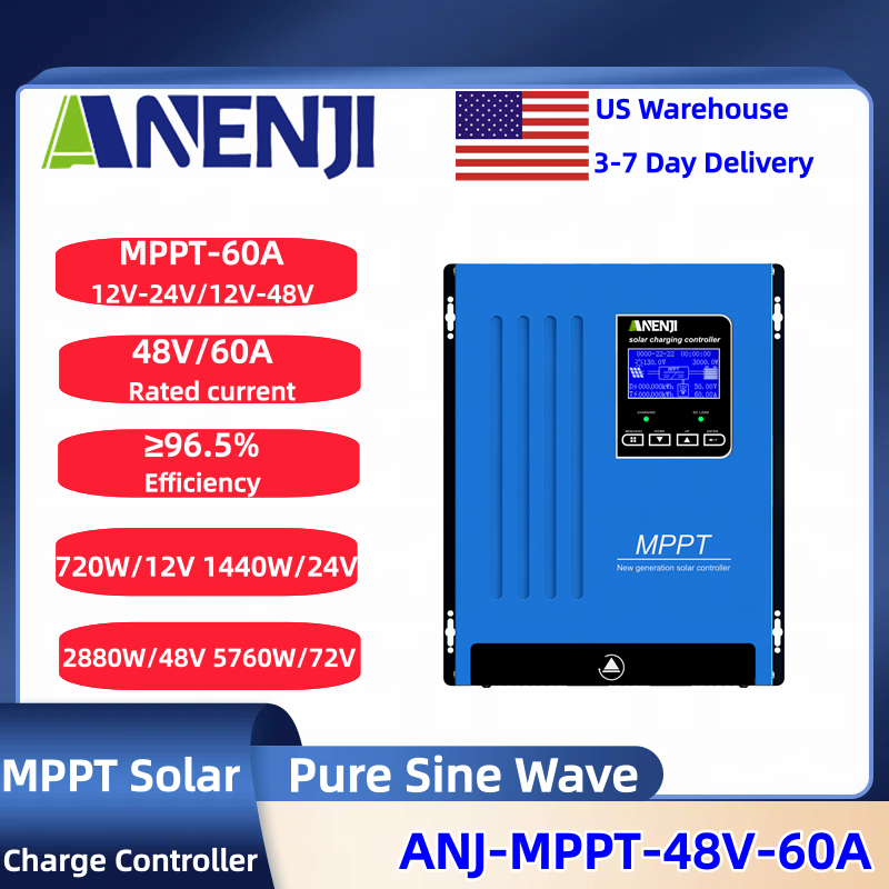 ANENJI MPPT 100A 80A 60A Zonne - Charge Controller Solar recensie en prijs