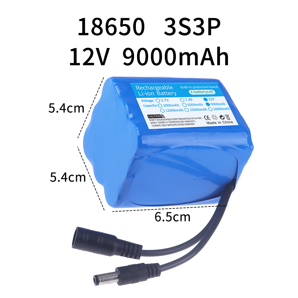 12V 9000mAh 3S3P lithium-ion b - Lithium Battery 12V recensie en prijs