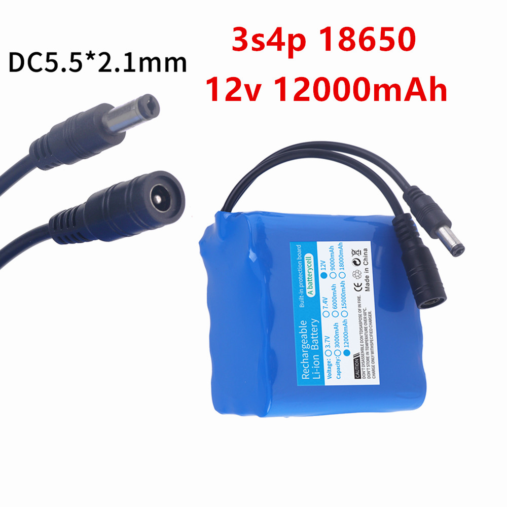 12V 12000mAh Batterij 3S4P Ech - Lithium Battery 12V recensie en prijs